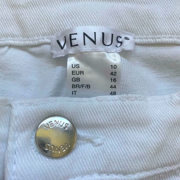 Venus White Stretch Capri Size 10 - Picture 2 of 4